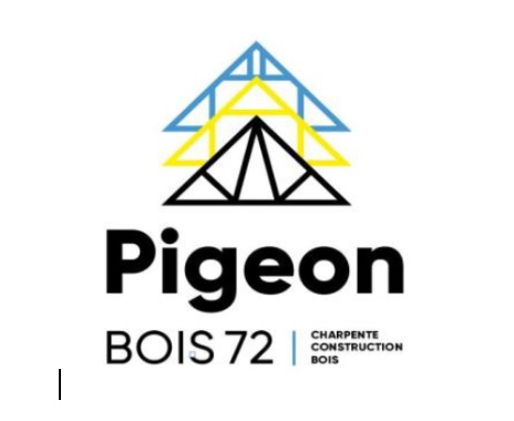 Logo Pigeon bois poutre carte posi